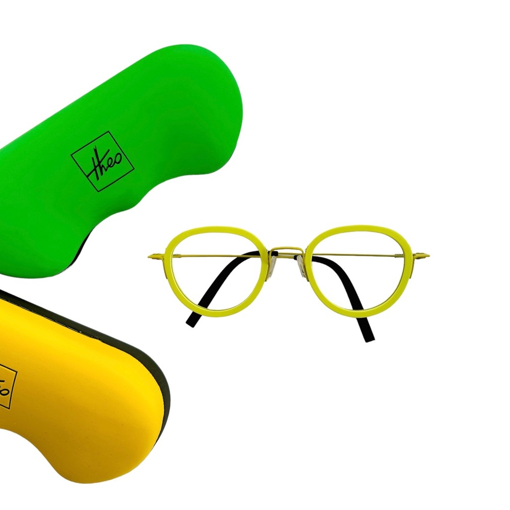 Theo Designer Eyeglasses Citrus Yellow